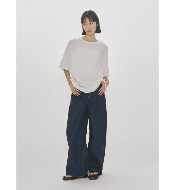 MIDIUMISOLID「MIDIUMISOLID for Ladies バレルレッグワイドデニム」|デニム|