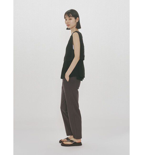 MIDIUMISOLID「MIDIUMISOLID for Ladies メッシュニットプリーツベスト」|ベスト・ジレ|