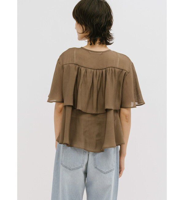 MIDIUMISOLID「MIDIUMISOLID for Ladies シアーティアードブラウス」|シャツ・ブラウス|