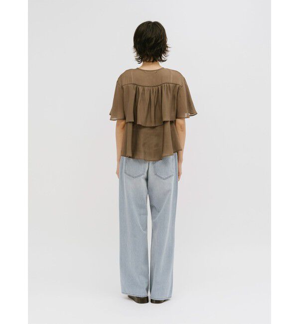 MIDIUMISOLID「MIDIUMISOLID for Ladies シアーティアードブラウス」|シャツ・ブラウス|