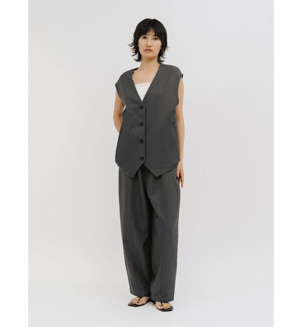 MIDIUMISOLID「MIDIUMISOLID for Ladies コクーンフォームベスト」|ベスト・ジレ|