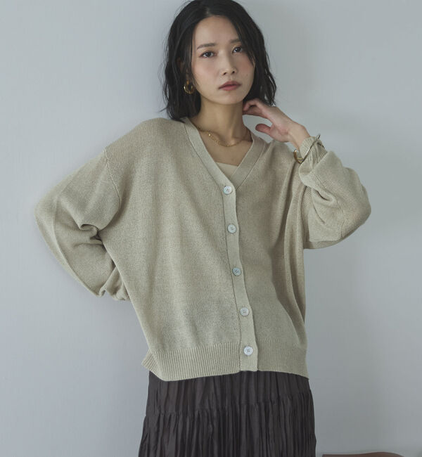 Doux archives「ペーパーヤーンカシュクールカーディガン」|カーディガン|