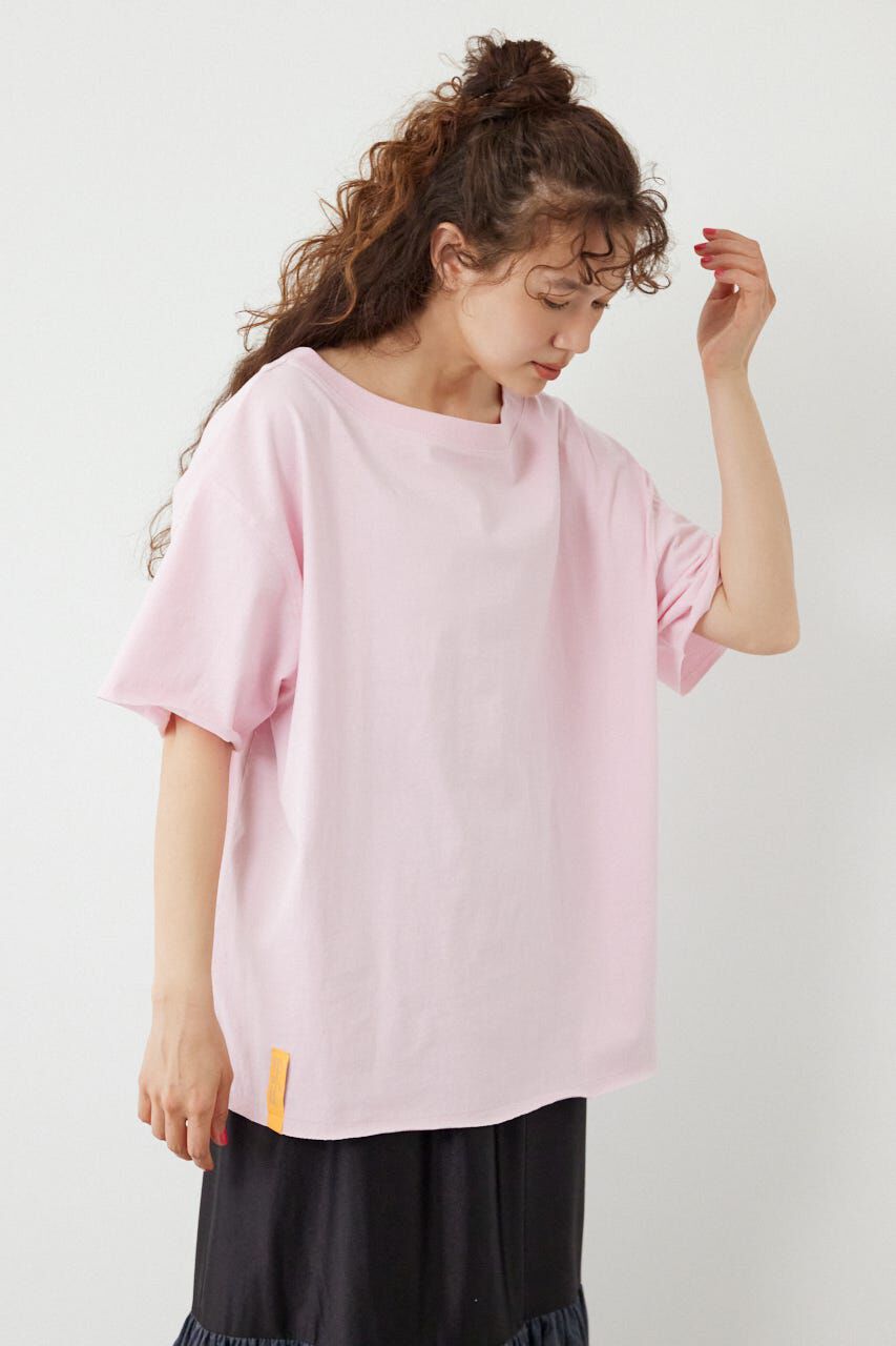 RODEO CROWNS「ピグメントルーズオフショルTシャツ」|Tシャツ・カットソー|L/PNK1