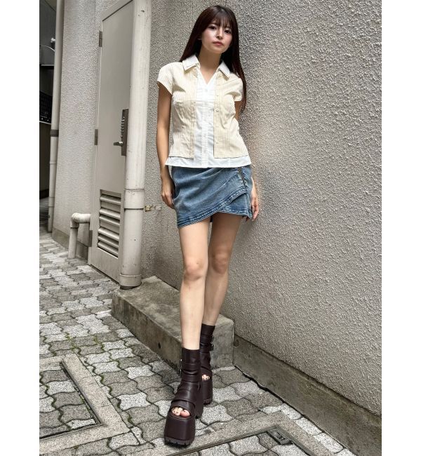 MURUA「レイヤードキャップスリーブシャツ」|シャツ・ブラウス|