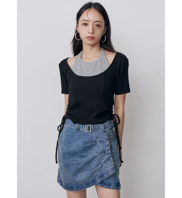 MURUA「ホルターネックシャーリングトップス」|Tシャツ・カットソー|