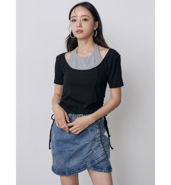 MURUA「ホルターネックシャーリングトップス」|Tシャツ・カットソー|