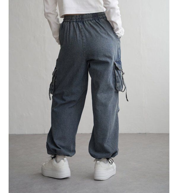 VENCE share style「フラップポケ付きカーゴパンツ」|デニム|