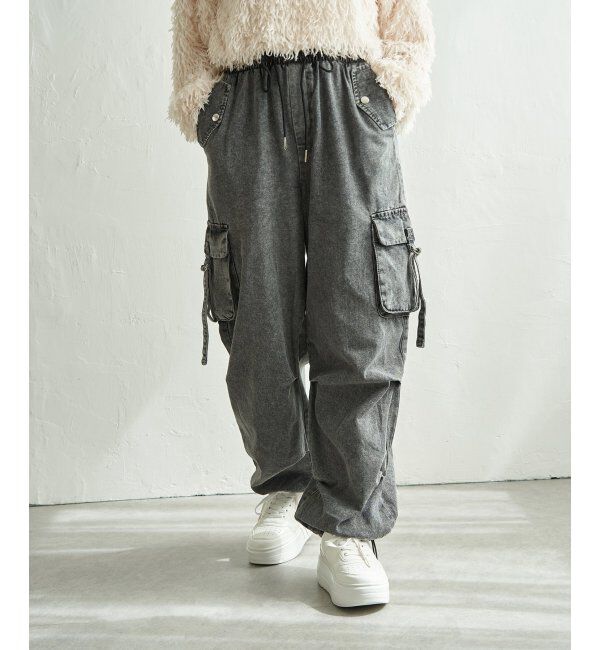 VENCE share style「フラップポケ付きカーゴパンツ」|デニム|