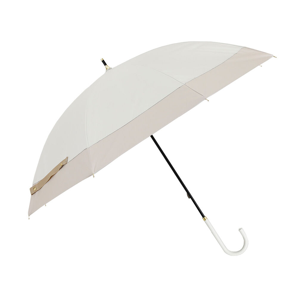 BACKYARD FAMILY「傘 レディース 大人 通販 長傘 50cm 晴雨兼用傘 かさ カサ 雨傘 日傘 手開き」|傘|ホワイト1