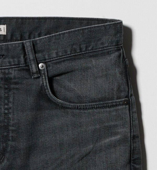 UNITED ARROWS「カイハラデニム ブラック スリムテーパード」|デニム|