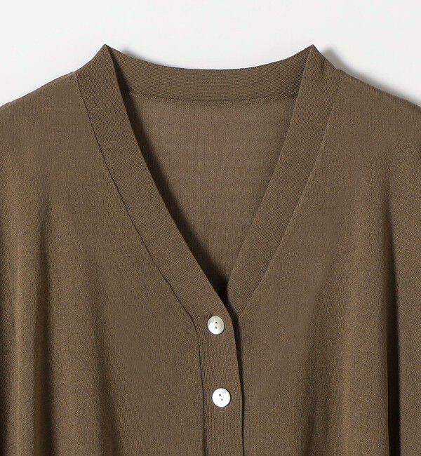 quaranciel「《予約》quaranciel:〈手洗い可能〉レース ヘム Vネック ポンチョ ニット カーディガン」|カーディガン|