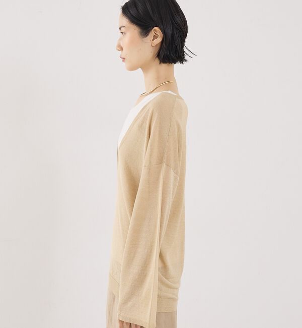 The Store by C' 「【COCUCA】リネンVネックニット」|ニット・セーター|