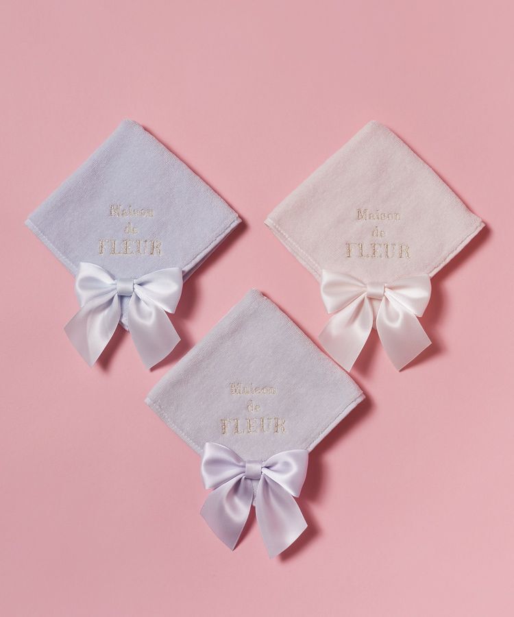 Maison de FLEUR「ビッグリボンタオルハンカチ」|ハンカチ|
