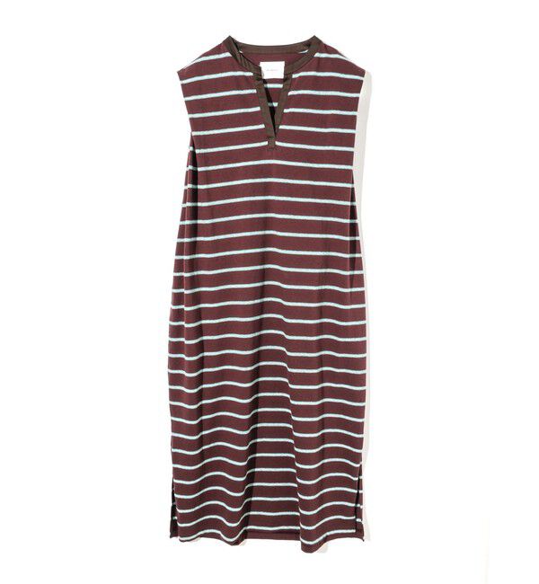 MIDIUMISOLID「MIDIUMISOLID for Ladies マルチボーダーノースリーブワンピース」|ワンピース|