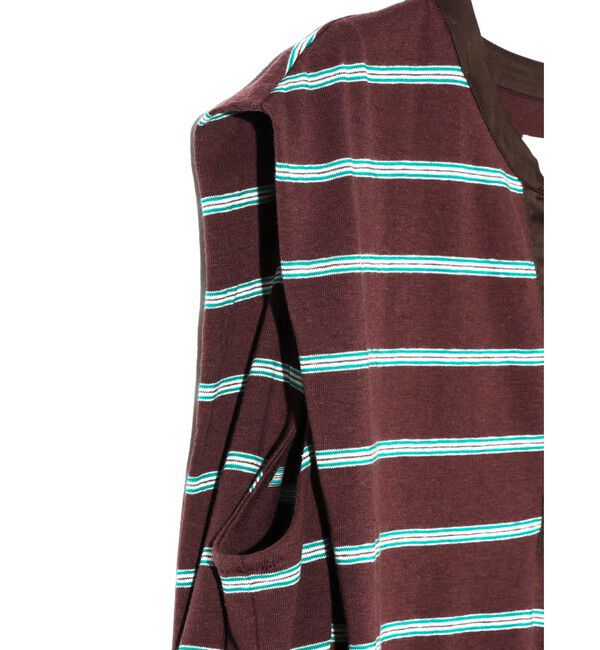 MIDIUMISOLID「MIDIUMISOLID for Ladies マルチボーダーノースリーブワンピース」|ワンピース|