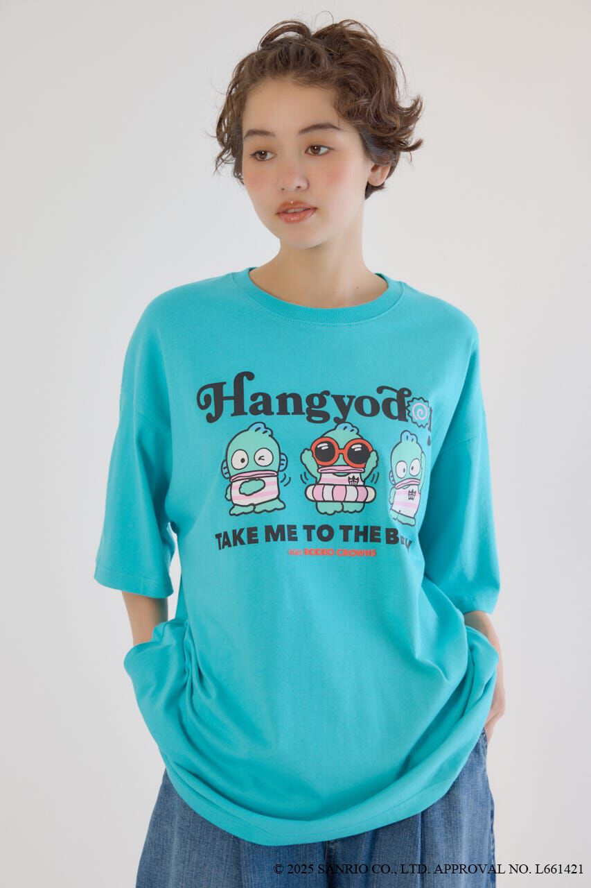 RODEO CROWNS「(サンリオキャラクターズ)ビーチハンギョドンTシャツ」|Tシャツ・カットソー|L/BLU1