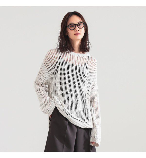 Demi-Luxe BEAMS 「3ゲージ コットン メッシュ プルオーバー」|ニット・セーター|