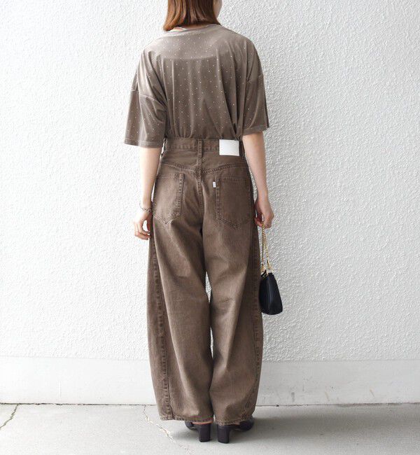 SHIPS any「《予約》SHIPS any:〈洗濯機可能〉ポリエステルベロア ラメ ドット ワイド カットソー」|Tシャツ・カットソー|