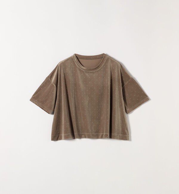SHIPS any「《予約》SHIPS any:〈洗濯機可能〉ポリエステルベロア ラメ ドット ワイド カットソー」|Tシャツ・カットソー|