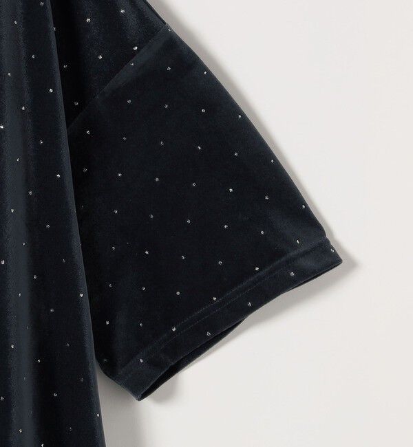 SHIPS any「《予約》SHIPS any:〈洗濯機可能〉ポリエステルベロア ラメ ドット ワイド カットソー」|Tシャツ・カットソー|