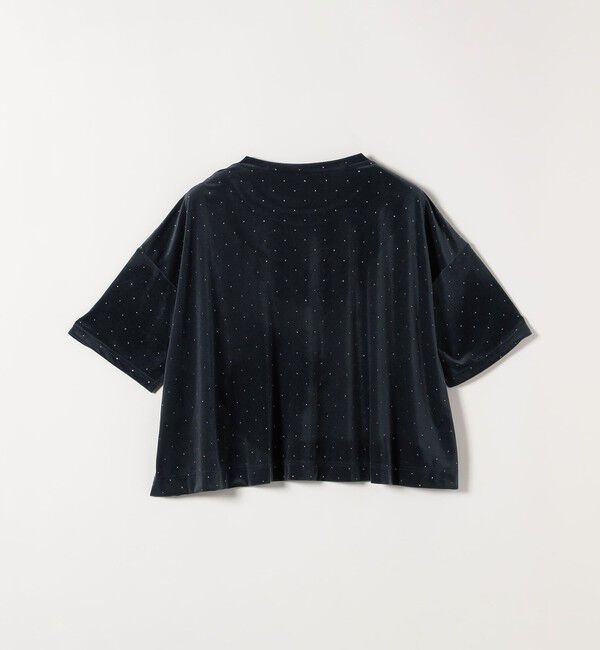 SHIPS any「《予約》SHIPS any:〈洗濯機可能〉ポリエステルベロア ラメ ドット ワイド カットソー」|Tシャツ・カットソー|