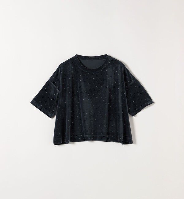 SHIPS any「《予約》SHIPS any:〈洗濯機可能〉ポリエステルベロア ラメ ドット ワイド カットソー」|Tシャツ・カットソー|