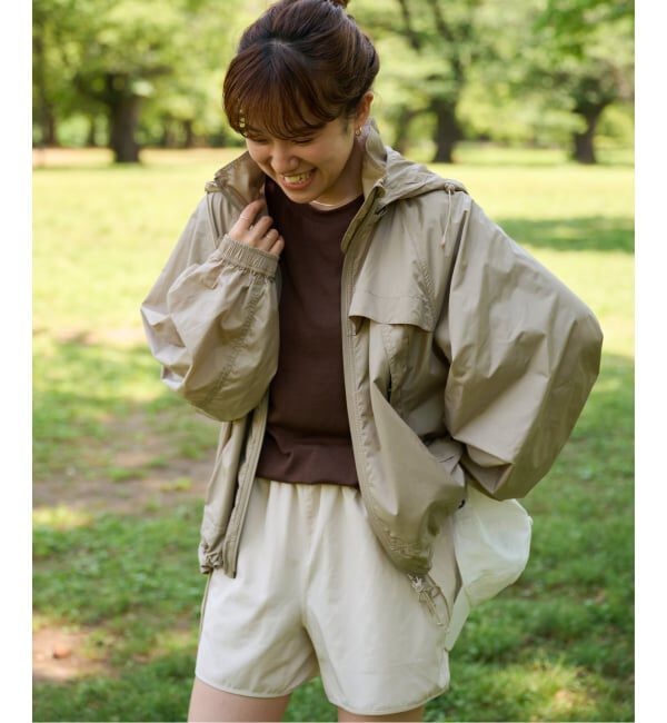 OUTDOOR PRODUCTS Usual Things「ULT SPORTS RUNNIN' PACKABLE TRACK JACKET」|ブルゾン・スタジャン|ベージュ