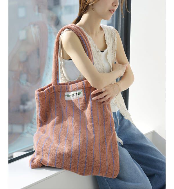 JOURNAL STANDARD relume「【BONGUSTA/ボングスタ】NARAM STRIPED トートバッグ」|トートバッグ|キャメル