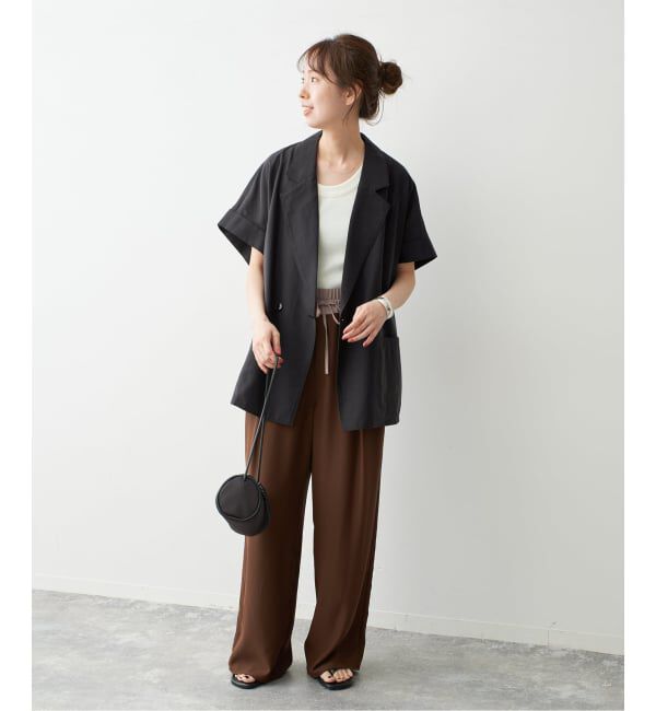 Spick and Span「ライトクロスハーフスリーブジャケット」|テーラードジャケット|