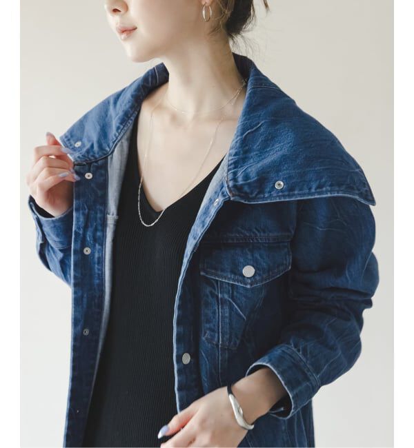NOBLE「《予約》SERGE/サージ SAILOR COLLAR JACKET」|デニムジャケット|