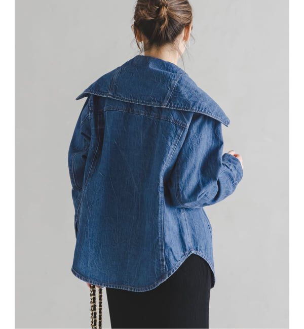 NOBLE「《予約》SERGE/サージ SAILOR COLLAR JACKET」|デニムジャケット|