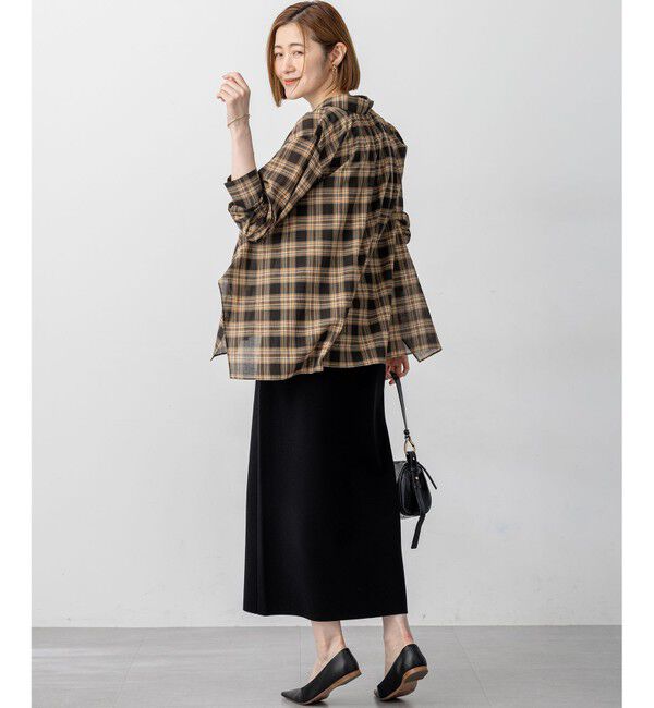 23区「【WEB&一部店舗限定】シアーコットン チェック シャツ」|シャツ・ブラウス|