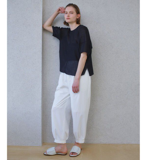 BEIGE,「LIATRIS / バックリボン ハーフスリーブブラウス」|シャツ・ブラウス|