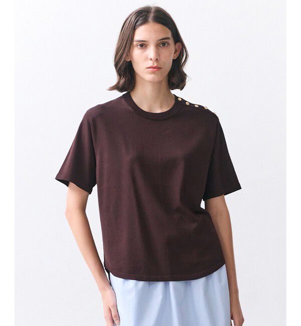 BEIGE,「NADIA / ストレッチ メタルボタンニット」|ニット・セーター|Bordeaux