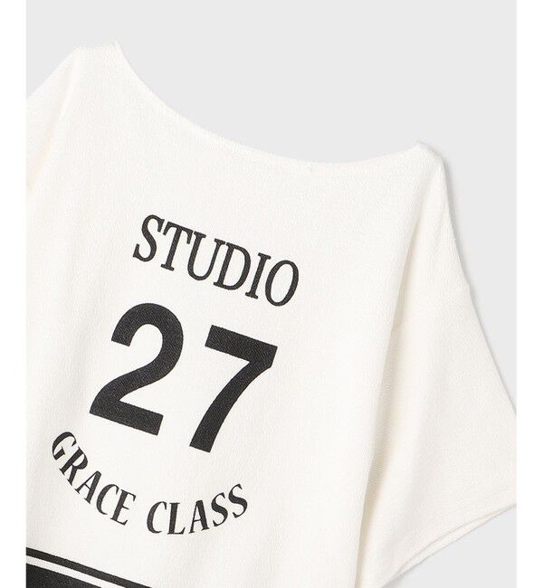 Grace Class「ナンバープリントループ裏毛トップ」|Tシャツ・カットソー|