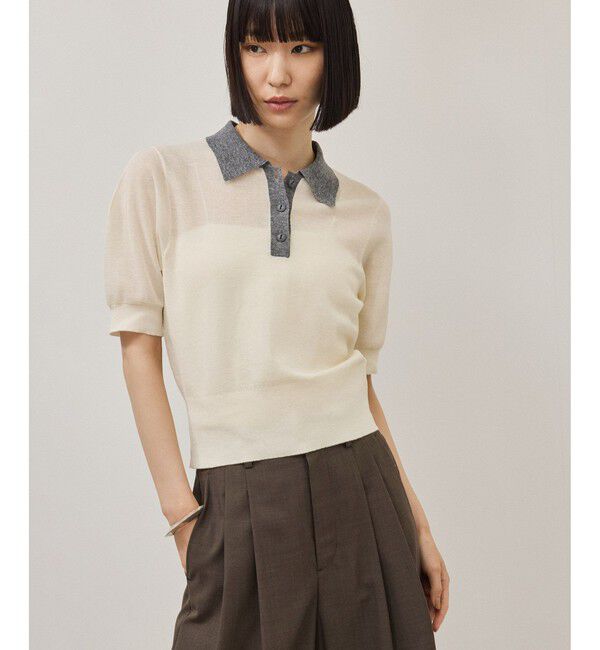 ADAM ET ROPE'「【定番】ラミーニットポロシャツ」|ポロシャツ|