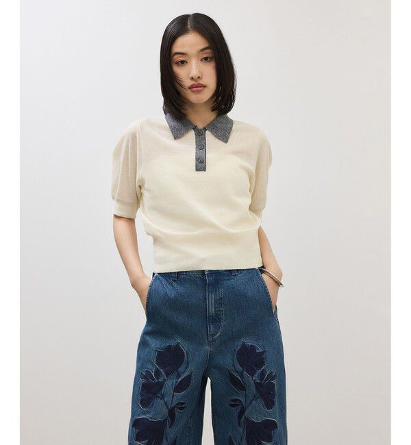 ADAM ET ROPE'「【定番】ラミーニットポロシャツ」|ポロシャツ|