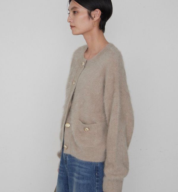  「【軽やかで上質】ファーカシミヤミンクライクカーディガン」|ニット・セーター|