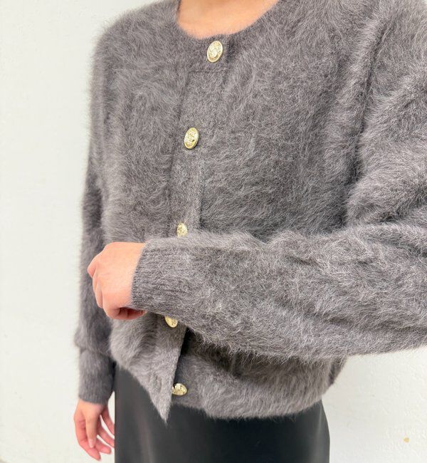  「【軽やかで上質】ファーカシミヤミンクライクカーディガン」|ニット・セーター|