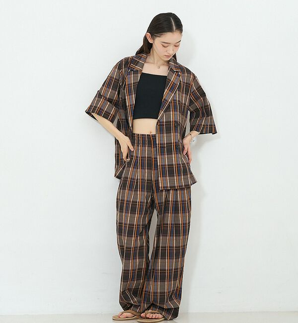 NOMINE「【セットアップ対応】チェック タックパンツ」|その他|