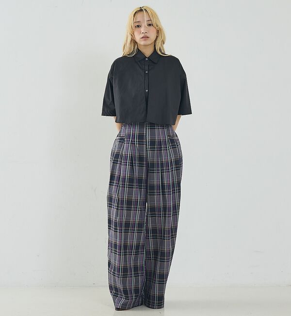 NOMINE「【セットアップ対応】チェック タックパンツ」|その他|