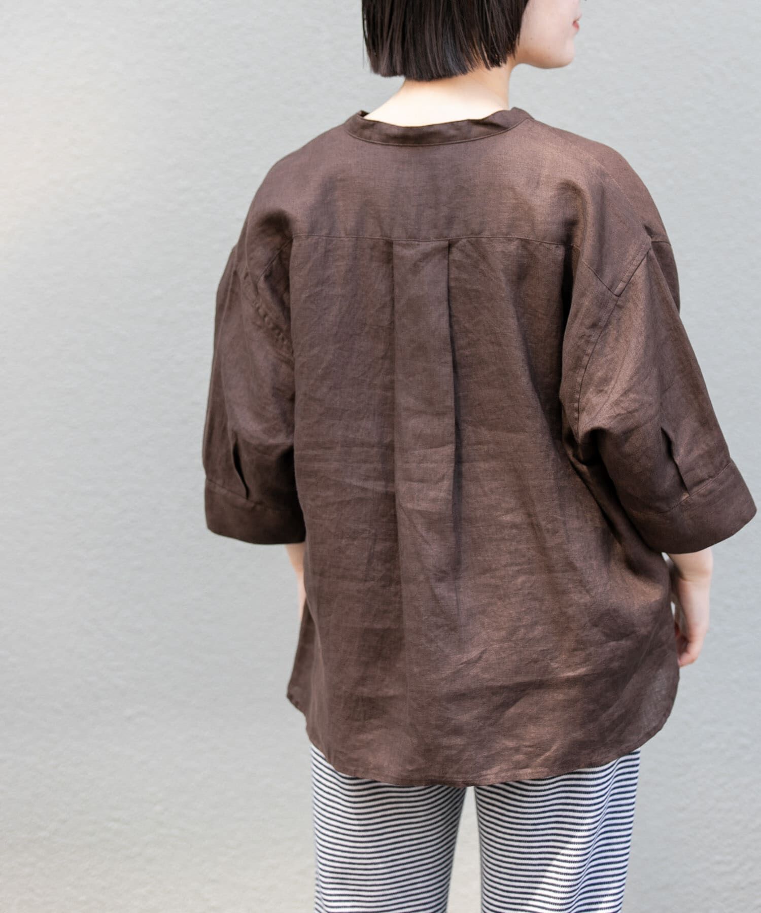URBAN RESEARCH DOORS「FORK&SPOON　フレンチリネンショートスリーブシャツ」|シャツ・ブラウス|