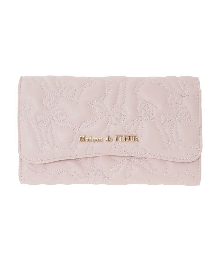 Maison de FLEUR「リボンキルティングロングウォレット」|財布|