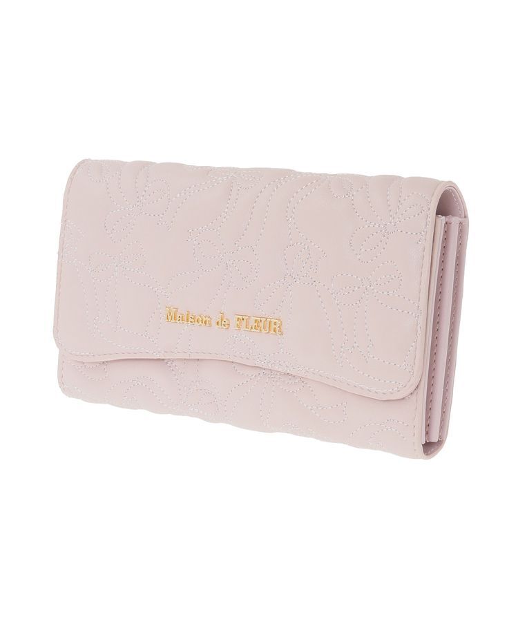Maison de FLEUR「リボンキルティングロングウォレット」|財布|
