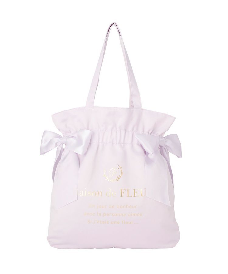 Maison de FLEUR「【A4対応】ダブルリボンギャザートートバッグ」|トートバッグ|