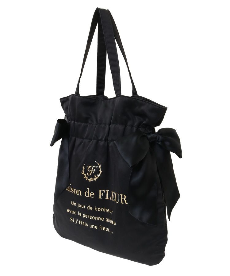 Maison de FLEUR「【A4対応】ダブルリボンギャザートートバッグ」|トートバッグ|