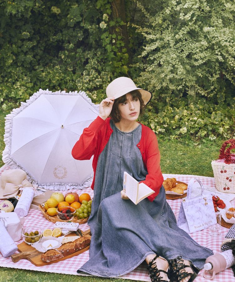 Maison de FLEUR「【手洗い可能】リボンスリットパイピングハット」|その他|