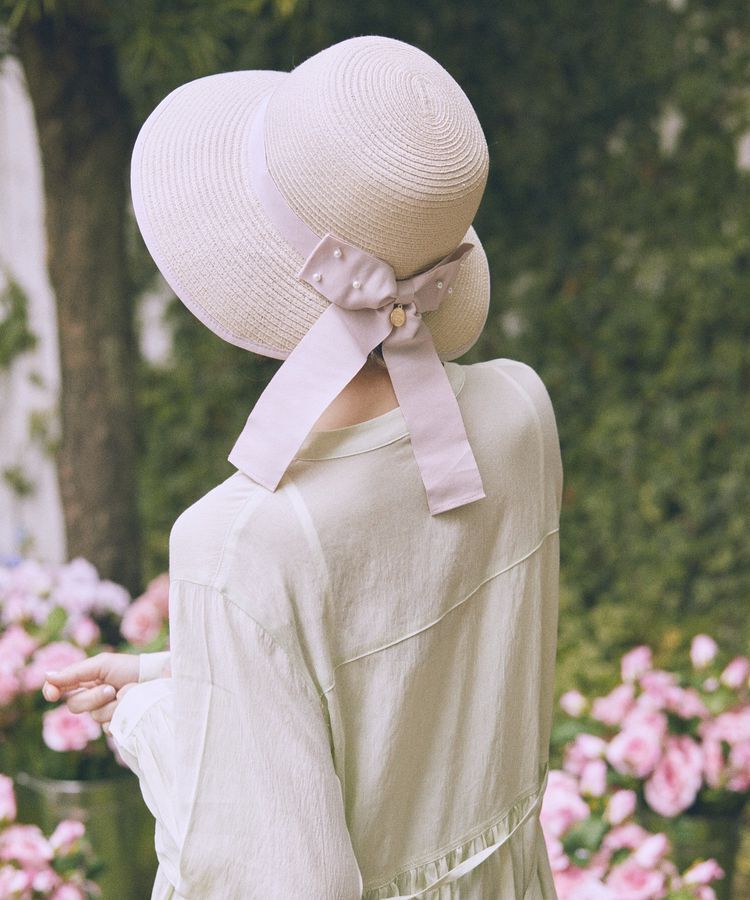 Maison de FLEUR「【手洗い可能】パールリボンスリットハット」|その他|