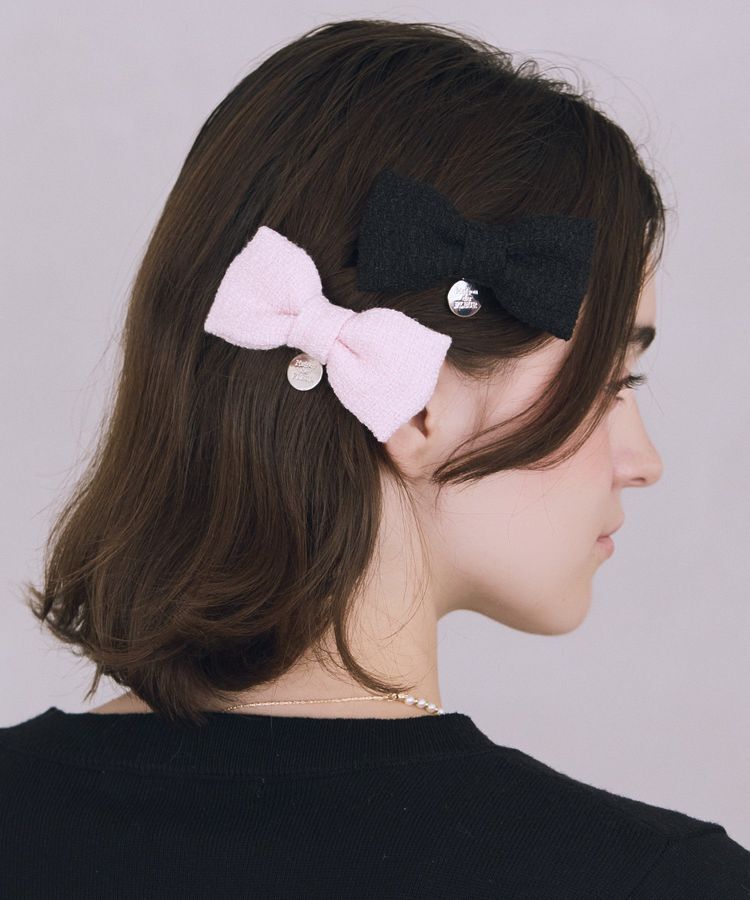 Maison de FLEUR「リボンマニアツイードバレッタ」|その他|