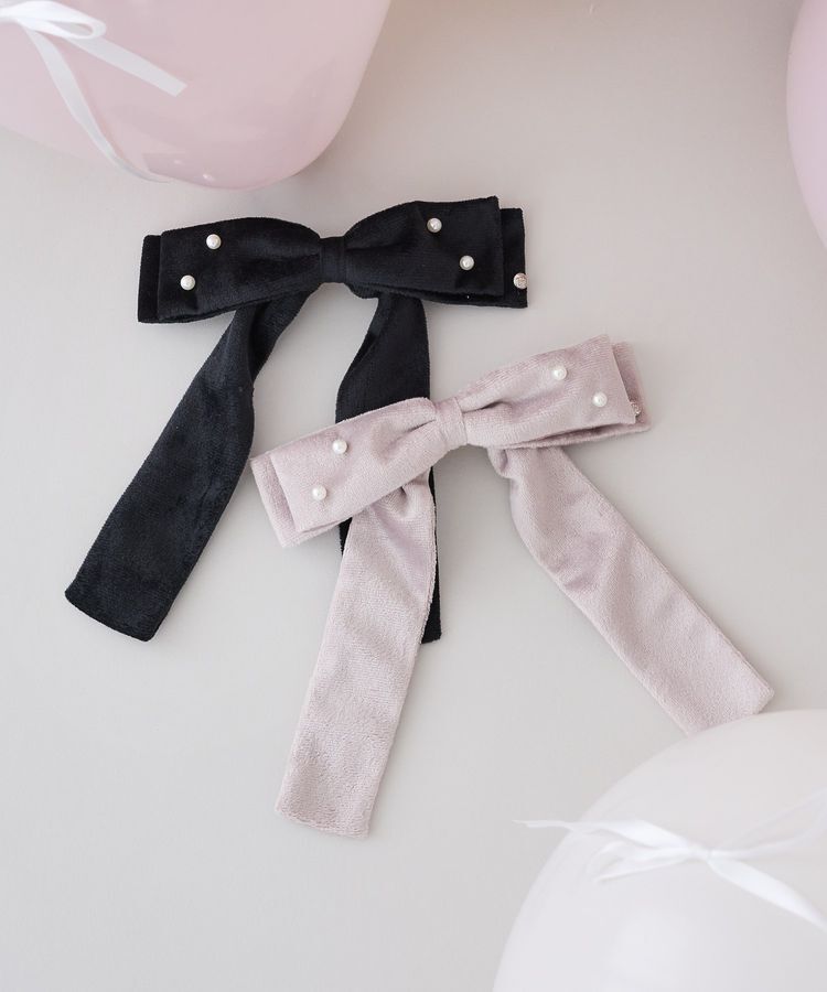 Maison de FLEUR「リボンマニアベロアリボンバレッタ」|その他|